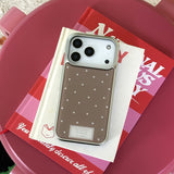 [Epoxy] ミニステッチ(brown)シルバーバンパーケース