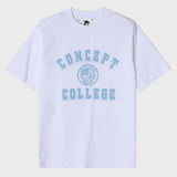 Sky Blue Classic Big Logo Crew Neck White Short Sleeve T-shirt [Unisex]