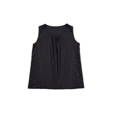 ベリーパンチングレーススリーブレス(black)