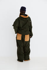 OPEN 4 POCKET WIDE TRACK PANTS DEEP KHAKI / CORDUROY BROWN