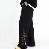 SNOW PLUM BLOSSOM PANTS (BLACK)