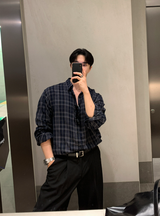Cali Herringbone Semi Overfit Check Shirt