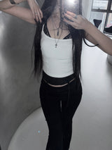 lace bra layered top (2color)