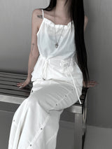 halterneck string nylon sleeveless (2color)