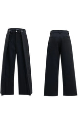 Pleated Straight Leg Trousers