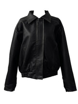 classic washed leather jacket