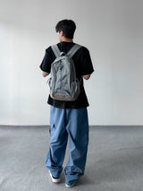 Color string wide cargo pants