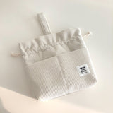 【MADE】コーデュロイポーチバッグ - ベージュ