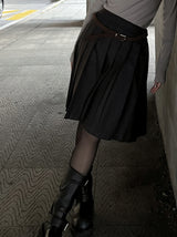 Long midi pleated skirt