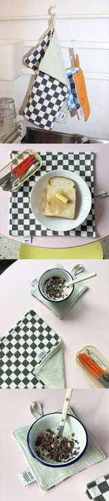 Check kitchen cloth S (4color)
