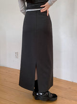 [SHOPPERMADE] Classic Mood Low-rise Maxi Skirt (2color)