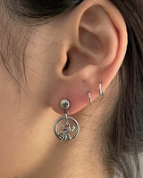 リザードリングピアス/lizard ring earring