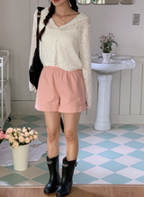 Soft Summer Hood Crop Knit Cardigan (4color)