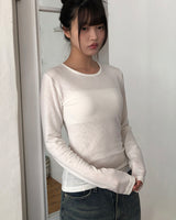 シロレイヤードロングスリーブTシャツ
