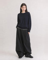 (UNISEX) Colorblock Round Knit
