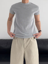 PDリブマッスルフィットショートスリーブTシャツ (3C)