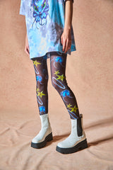 総柄シアーレギンス