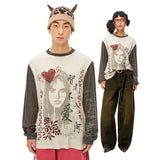 プリントロングスリーブTシャツ