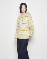 25FW ウェーブストライプモヘアニット アイボリー