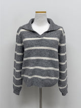 Open Stripe Crop Knit