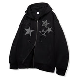 Dot Star 2way Zip-Up Hoodie - 2COLOR