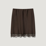 Rose Stain Lace Mini Skirt