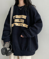 Skang boxy lettering fleece sweatshirt
