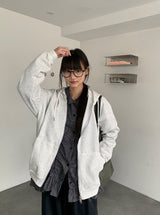 [unisex] オキア ツーウェイ フード ジップアップ