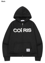 LAVEO DOT APPLIQUE LOGO HOOD ZIP-UP UNISEX (2COLOR) 