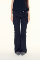 Cherry stone low-rise bootcut pants