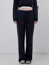 KIRSH PLAIN SEMI WIDE PANTS - DARK NAVY 