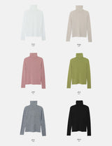 ベーシックレイヤードウールタートルネックTシャツ (6color)