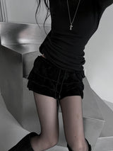 velvet cancan skirt (2color)