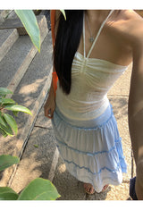 pouch halter strap shirring tube top
