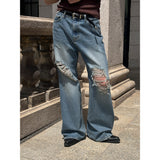 [Unisex] Tin washing boots cut denim pants