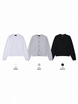 LMN Air Cool Linen Ribbed Round Cardigan (3 colors)