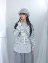 chiffon ruffle line dress