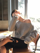 [MADE] Darling, striped one shoulder trainer