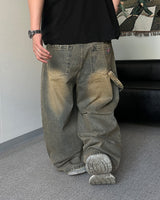 TC Patch Work Banding Denim Pants (3C)