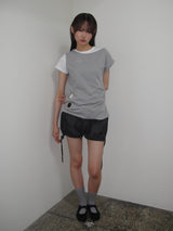 PUMPKIN TWINKLE DENIM SHORTS (BLACK)