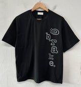 ロール レター タトゥープリント ワンサイド Tシャツ 5カラー