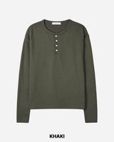 デイ ヘンリーネック クロップ ロングスリーブティー