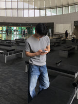 ジフ スリット ワッフル マッスルフィット ショートスリーブ Tシャツ 5C