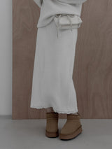 Cozy Lace Knit Long Skirt