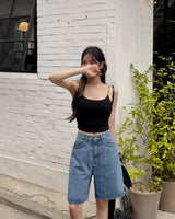 ナフェンデニムショートパンツ
