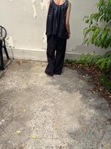 nylon wide pants