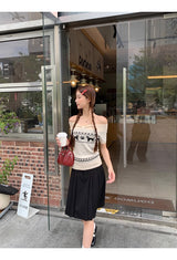 ダークグレープリーツミディスカート