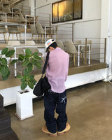 ハンドルオーバーエンブロイダードデニムパンツ