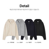 [F/W] Heavy wool knit hood zip up(4color)