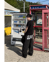 Cartel Back Printing Denim Pants